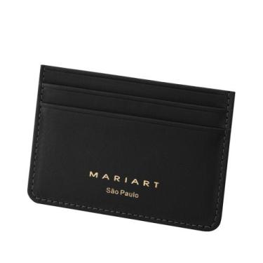 Imagem de Porta-Cartão Couro Mariart Babaçu, Preto