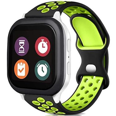 Imagem de Pulseira esportiva de silicone compatível com Gizmo Watch 3 Adventure 3 2 1/Gabb Watch 3e 3 2 1/relógio syncup/Cosmo JrTrack, pulseira de reposição para smartwatch macia e respirável de 20 mm, tamanho
