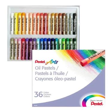 Imagem de Giz Pastel Oleoso Oil 36 Cores Pentel