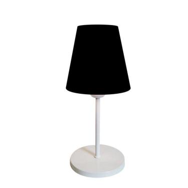 Imagem de Abajur Cabeceira Quarto Cone Md-2005 Bivolt Branco Preto