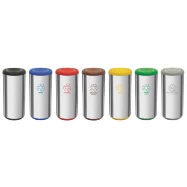 Imagem de Lixeira Inox Capsula Selecta Plus Basculante 40L Azl - 94539201 - Tramontina Teec