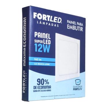 Imagem de Painel Led Embutir 12W Quadrado - Fortled