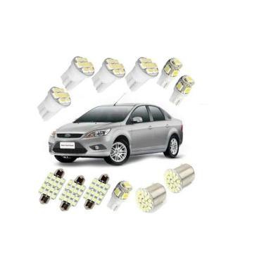 Imagem de Kit Lâmpadas Led Ford Focus Sedan Luz Pingo Teto Placa Ré