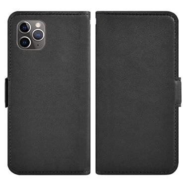 Imagem de YINGDAFENG Capa carteira para iPhone 13/13 Pro/13 Pro Max, capa flip de couro PU magnético com suporte para cartão e proteção da câmera à prova de choque capa interna de TPU (poliuretano termoplástico) preta, 33 6,1 polegadas