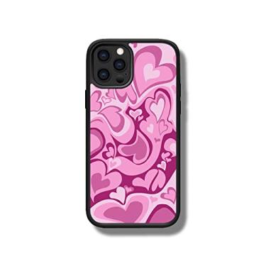 Imagem de Swirl Swirl Heart Silicone Fashion Case para iPhone 13 11 12 Pro Max 7 8 Plus X XS XR SE 2020 Capa Antiderrapante Macia em Forma de Coração, Rosa Roxo, para iPhone 7Plus/8Plus