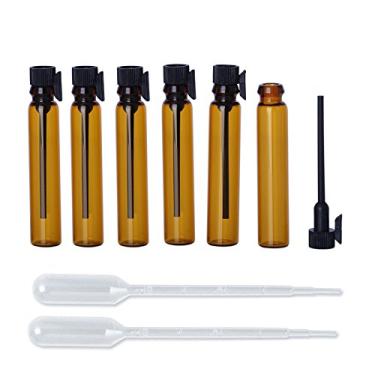 Imagem de Garrafa de vidro âmbar Enslz, frasco de amostra de perfume, 100 frascos, recarregável, vazia, para viagem, cosméticos, óleo líquido, fragrância, embalagem, recipientes (2 ml)