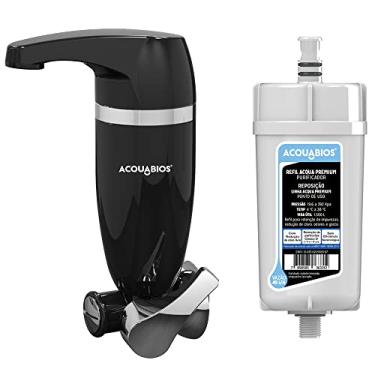 Imagem de Filtro Purificador de ?gua Acqua Premium Single 1/4 de Volta de Parede + 1 Refil (Preto)