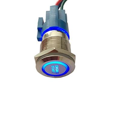 Imagem de ESUPPORT 12V Farol de Carro Luz Botão de Apertar Metal Interruptor Tomada 19 mm Motor Iniciar
