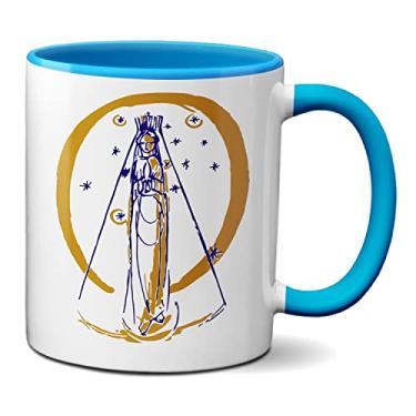 Imagem de Caneca Nossa Senhora Aparecida Leva A Jesus A Nossa Prece (Azul)