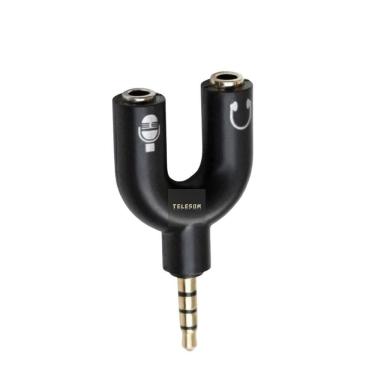 Imagem de Cabo Adaptador Splitter P3 X 2 P2 Black