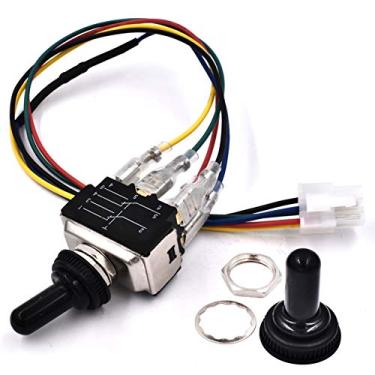 Imagem de Interruptor Spoolgun HD substitui as posições Miller 186420 185, 190 e 210/Hobart 210 e 250-2, 6 terminais inclui chicote de fios e capa de interruptor impermeável