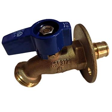 Imagem de 5 peças XFITTING 1,27 cm Propex X 1,27 cm Mangueira de jardim Rosqueada Bibb No-Kink com Flange de Unhas, Válvula de Jardim de Expansão Pex A, 1/4 de volta, latão sem chumbo, para Uponor (Wirsbo), Sio