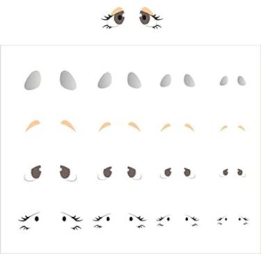 Imagem de Stencil de Acetato para Pintura OPA 20 x 25 cm - 1164 Olhinhos II