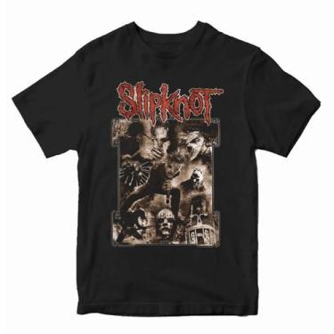 Imagem de Camiseta Slipknot Rosto 100% Algodão - Oficina Rock