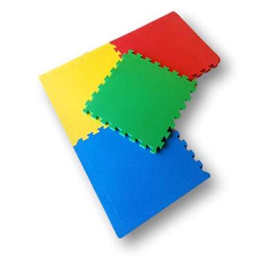 Imagem de Kit 8 Tatames Tapetes EVA 50x50x2cm 20mm c/Bordas VV/AM/VM/AR