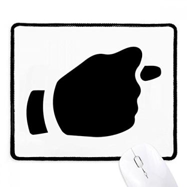 Imagem de Provoke Gesture Outline Pattern Mousepad Borda costurada Tapete de borracha para jogos