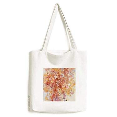 Imagem de Bolsa de lona com pintura a óleo de verão e flor de natureza morta bolsa de compras casual bolsa de mão