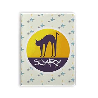 Imagem de Caderno de Dia das Bruxas assustador para gatos de terror com capa macia