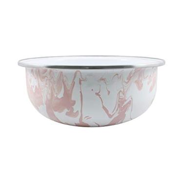 Imagem de Ewel Marmorizada Tigela Bojuda Esmaltada, Rosa (Claro), 2250 ml, 235 x 93 mm