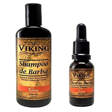 Imagem de Kit de Barba - Shampoo 200ml + Óleo 30ml Linha Terra Viking