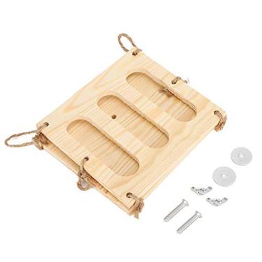 Imagem de XiangXin Moldura alimentadora de feno, prateleira de madeira para alimentação de grama, gaiola de pequenos animais, chinchilas para coelhos (grande)