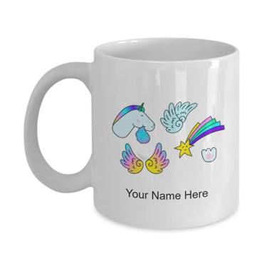 Imagem de Caneca de café personalizada com unicórnios-estrela para unicórnios-star Idea Kids Boys Girls Love - Caneca de café de 325 ml