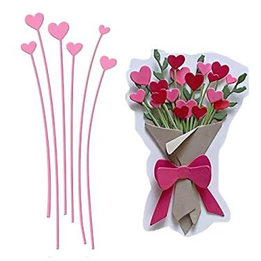 Imagem de CYFUN DESIGN Molde de Coração Flor Metal para Scrapbook Artesanal - Estêncil para Cartões e Álbum de Fotos - Decoração DIY