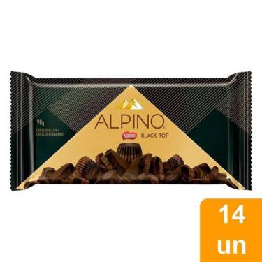 Imagem de Chocolate Nestlé Alpino Black Top 85G - Embalagem Com 14 Unidades