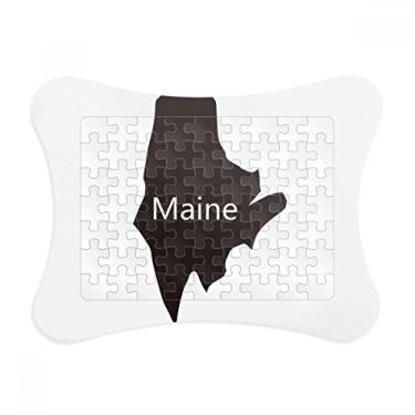 Imagem de Maine America – Moldura de quebra-cabeça com contorno do mapa dos EUA
