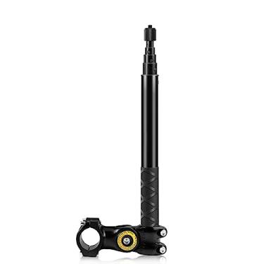 Imagem de Andoer Suporte de guidão para selfie de bicicleta, suporte de câmera para guidão de bicicleta de motocicleta 27,9 cm-113,5 cm comprimento ajustável com substituição de parafuso de 1/4 de polegada para INSTA360 X2/X3