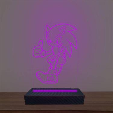 Imagem de Luminária Led 3d Sonic Abajur Luxo