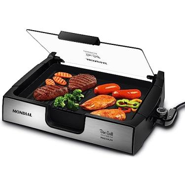 Imagem de MONDIAL Chapa Due Grill Premium, Preto/Inox, 1270W, 220V - G-10