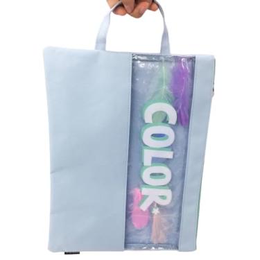 Imagem de Pasta Organizadora Documentos A4 Lona Alça Papelaria Coreana Japonesa (Color)