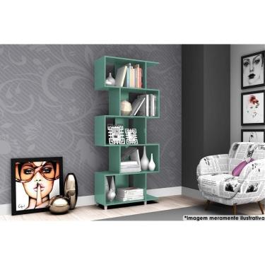 Imagem de Estante Livreiro Casal Esm209 C- 5 Nichos Oliva - Movelbento