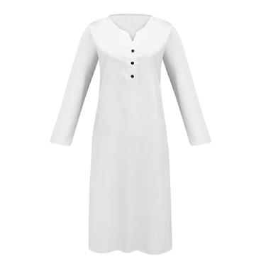 Imagem de Vestido reto feminino moda casual malha patchwork vestido feminino feminino estilo vintage coquetel festa, Branco, P