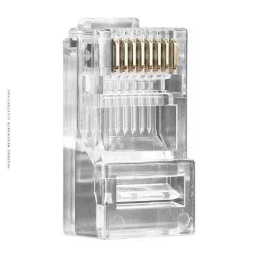 Imagem de Conector Intelbras RJ-45, Conex 1000, Macho Cat6 - 4568021