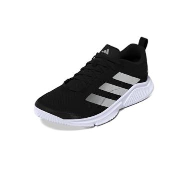 Imagem de adidas Tênis feminino Court Team Bounce 2.0 Indoor, Preto/prata metálico/branco, 35