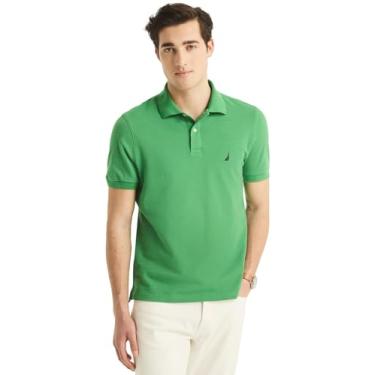 Imagem de Nautica Camisa polo masculina clássica de manga curta, Verde fresco, M