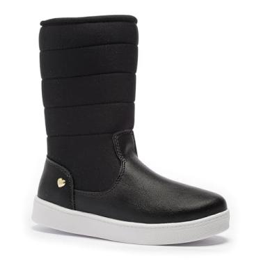 Imagem de Bota Infantil Feminina Meninia Tininha Casual Confortavel (Bota Tênis, Preto, BR, Criança de 4 a 8 anos, Numérico, 34)