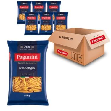 Imagem de Kit c/ 6un Macarrão Italiano Pennini Rigate PAGANINI 500g