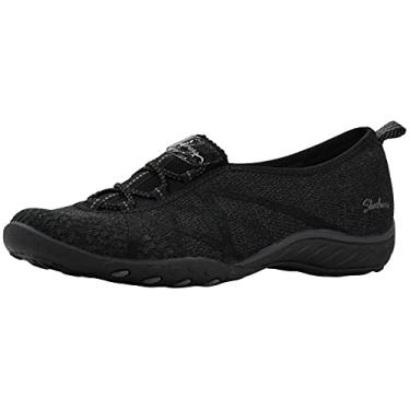 Imagem de Skechers Sapatilha Mary Jane feminina Breathe-Easy-A-Look, Preto, 10 Wide