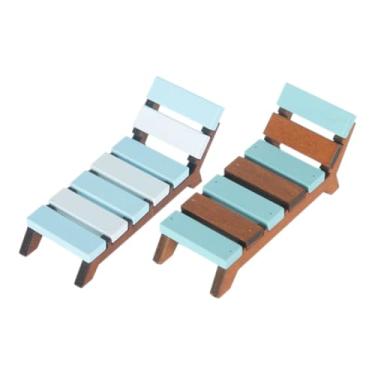 Imagem de Vaguelly 2 Unidades mini espreguiçadeira de praia cadeiras de praia para casa de bonecas poltrona em miniatura cadeirinha de descanso cadeira descanso decorações cadeira de praia mobiliário