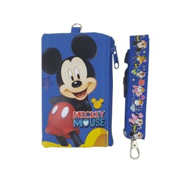 Imagem de Disney Mickey Minnie Cars Id Ticket Iphone chaveiro porta-crachá coleção carteira (mickey)