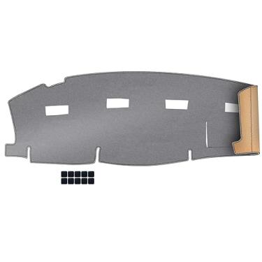 Imagem de QUYDDC Capa de painel Dacron de atualização adequada para 2006-2009 Do-dge Ram 1500/ Ram 2500/Ram 3500 eficaz antirreflexo, proteção solar, à prova de poeira, à prova de UV - cinza