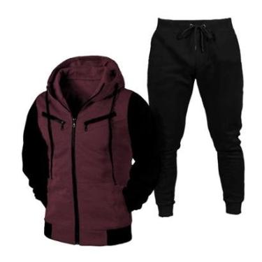 Imagem de Kit Conjunto Agasalho Blusa De Frio + Calça Moletom Masculino e Feminino-Unissex