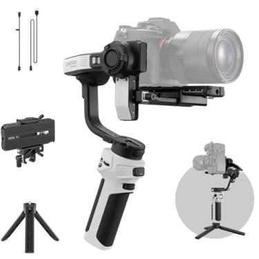 Imagem de ZHIYUN Cinepeer WEEBILL 3E Gimbal sem espelho, estabilizador leve, carga útil de até 3 kg, gimbal de câmera de 3 eixos para Canon/Sony/Panasonic/Nikon, controle de obturador Bluetooth, disparo