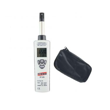 Imagem de Kit Psicrômetro Digital Termo Higrômetro Umidade Ponto Orvalho Ht-270 Portátil Instrutherm Estojo Transporte Es-01