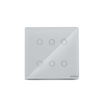 Imagem de Steck, Interruptor Inteligente 4X4", Touch Wi-Fi Steck Ambiente Conectado, 6 Módulos, Branco