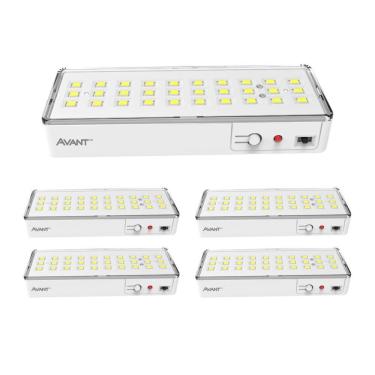 Imagem de Luminária Emergência Led Barra Avant 1W 6000K Branca 5 Und