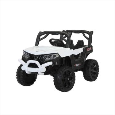 Imagem de Quadriciclo Jipe Elétrico Infantil 12V Branco Música Mp3 Usb